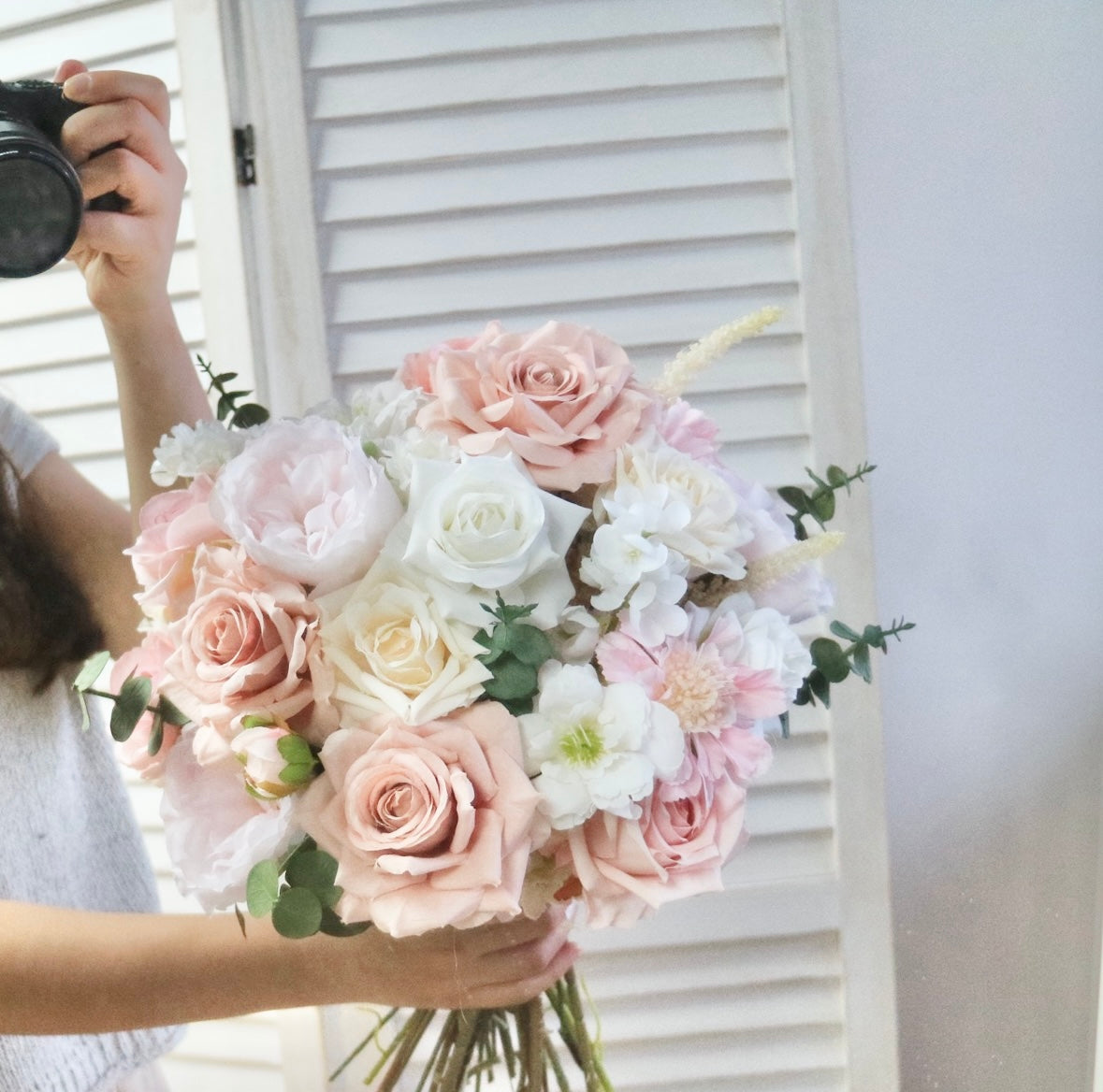 Pinky Silk Flower Bouquet