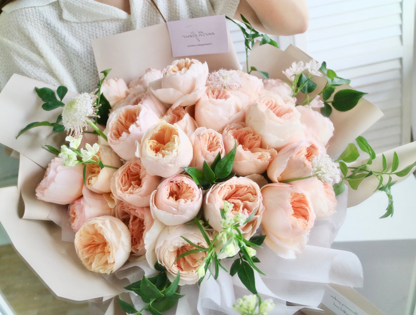 33 roses - Juliet Rose bouquet