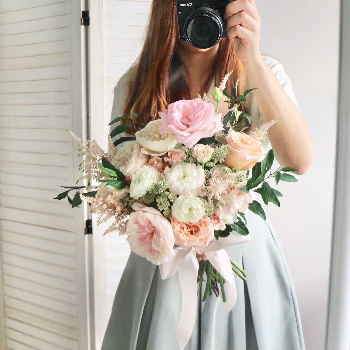 Garden Rose Wedding Bouquet