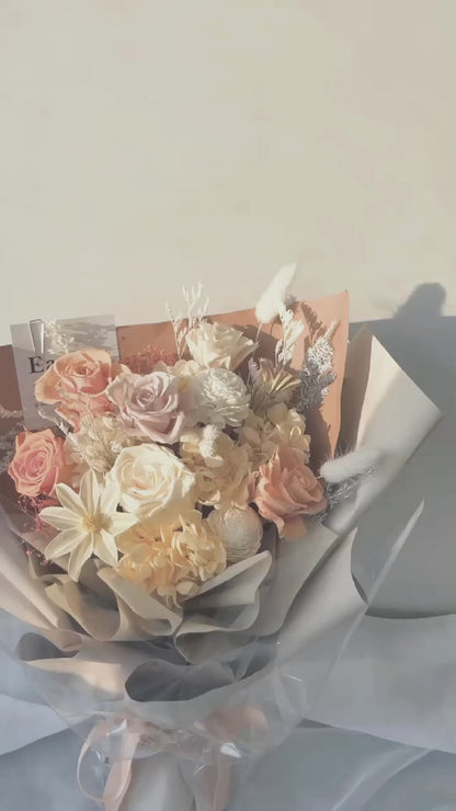 Sunset preserved flower bouquet